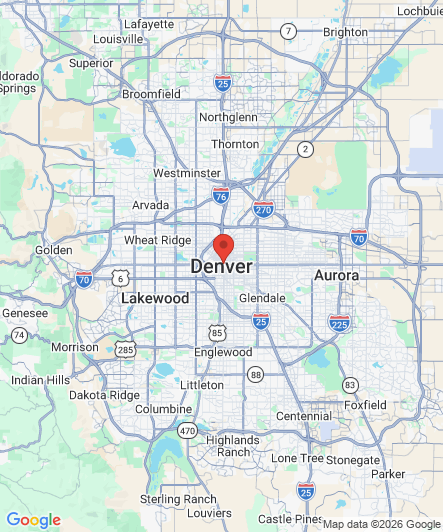 Map to Princess Dental Staffing Agency office in Denver, CO
