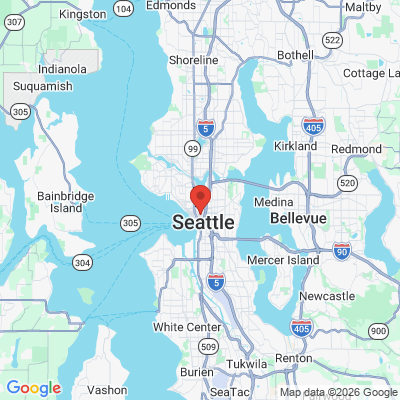 Map to Seattle Dentistry office in Seattle, WA