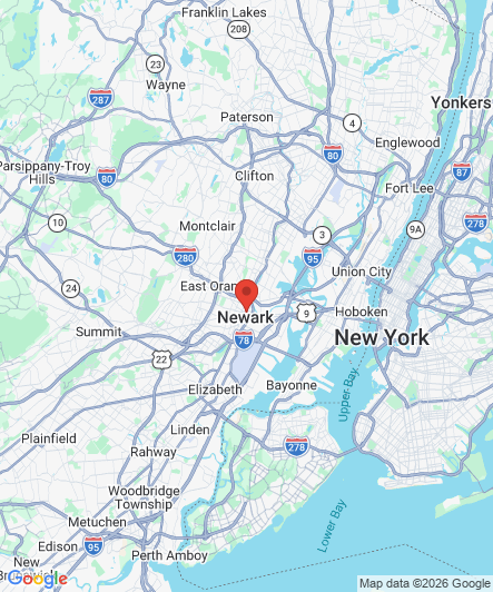 Map to Princess Dental Staffing Agency office in Newark, NJ