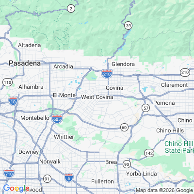 Map for West Covina, CA