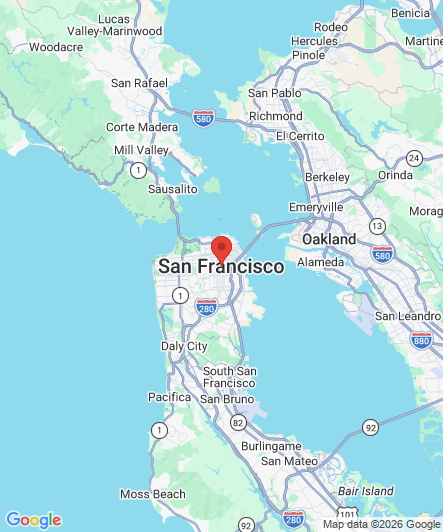 Map to Princess Dental Staffing Agency office in San Francisco, CA