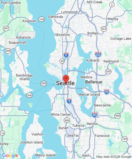 Map to Princess Dental Staffing Agency office in Seattle, WA