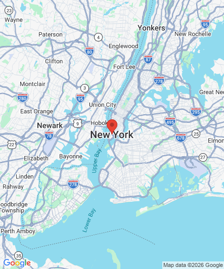 Map to Princess Dental Staffing Agency office in New York, NY