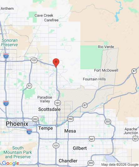 Map to Princess Dental Staffing Agency office in Phoenix, AZ