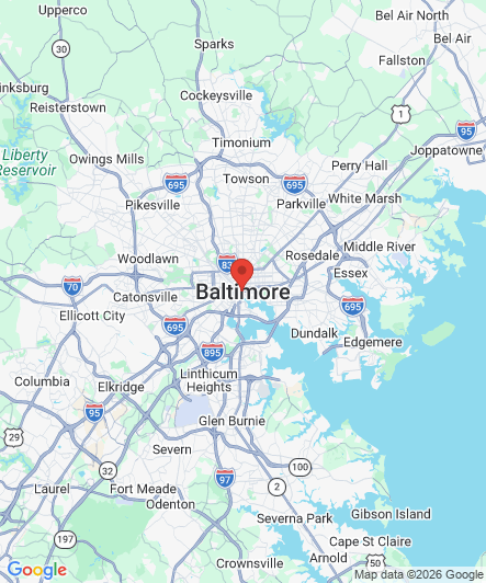 Map to Princess Dental Staffing Agency office in Baltimore, MD