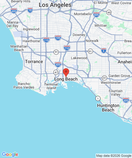 Map to Princess Dental Staffing Agency office in Long Beach, CA