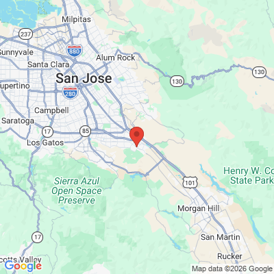 Map to Santa Teresa Dental Center office in San Jose, CA