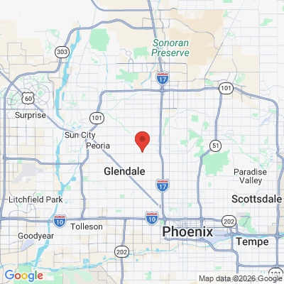 Map to AZ Cosmetic & Family Dentistry  office in Glendale, AZ