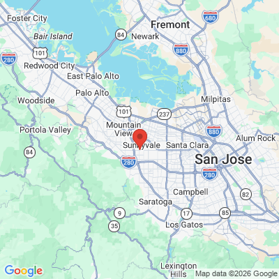 Map to sUNNYVALE FAMILY AND COSMETIC DENTISTRY office in Sunnyvale, CA
